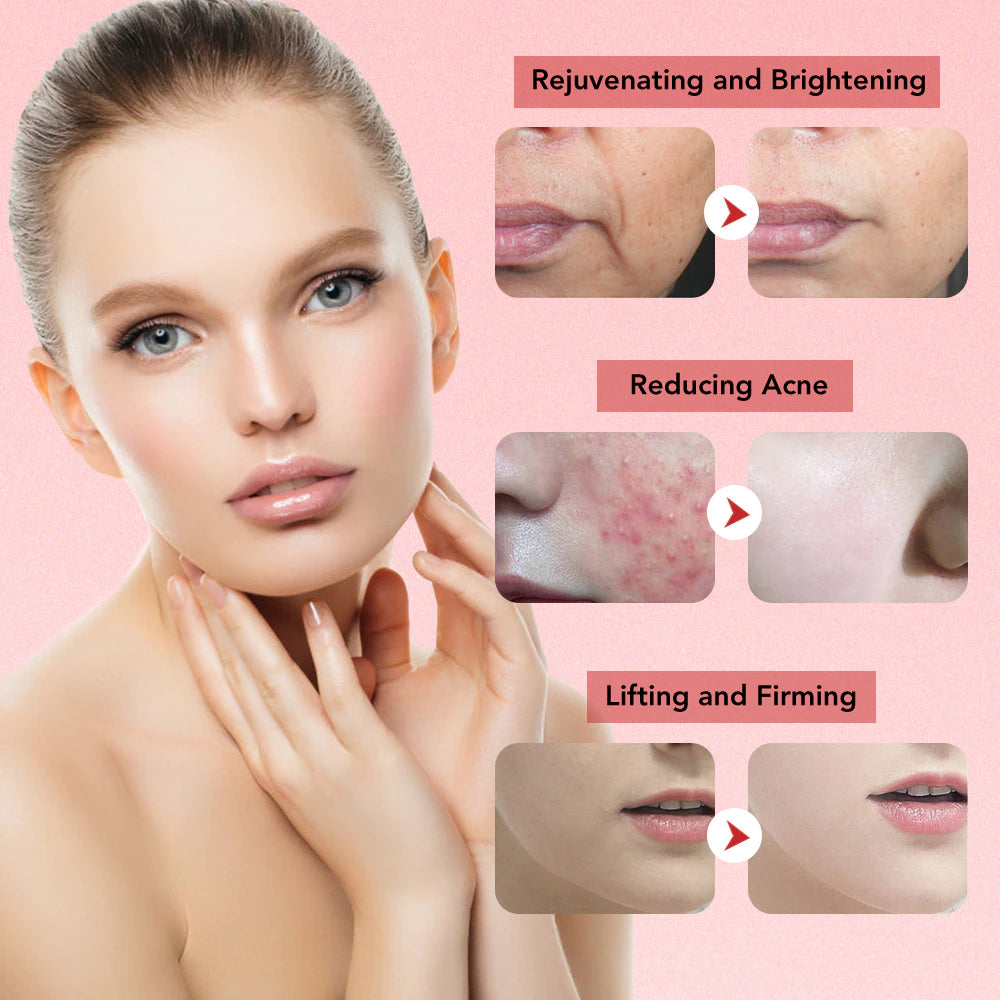 7-in-1 Advanced Face Lift Device - EMS RF Microcurrent Skin Rejuvenation & Anti-Aging Facial Massager with Light Therapy